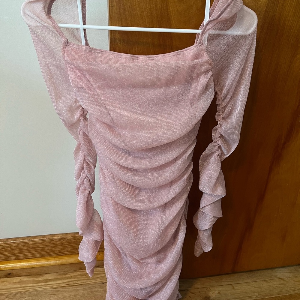 SHEIN Shimmering Pink Dress